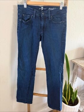 7 For All Mankind Dark Wash Straight Leg Jeans Size 27